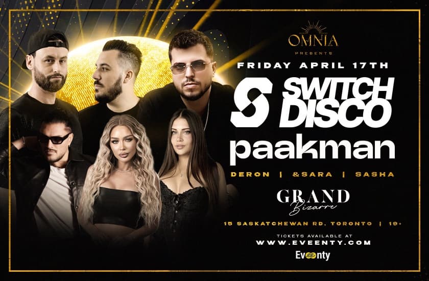 Switch Disco, Paakman, Deron, Sara and Sasha Live in Toronto image Switch Disco, Paakman, Deron, Sara and Sasha Live in Toronto image