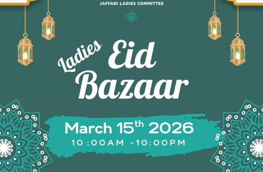 JCC Milad-un-Nabi Ladies Bazaar image JCC Milad-un-Nabi Ladies Bazaar image